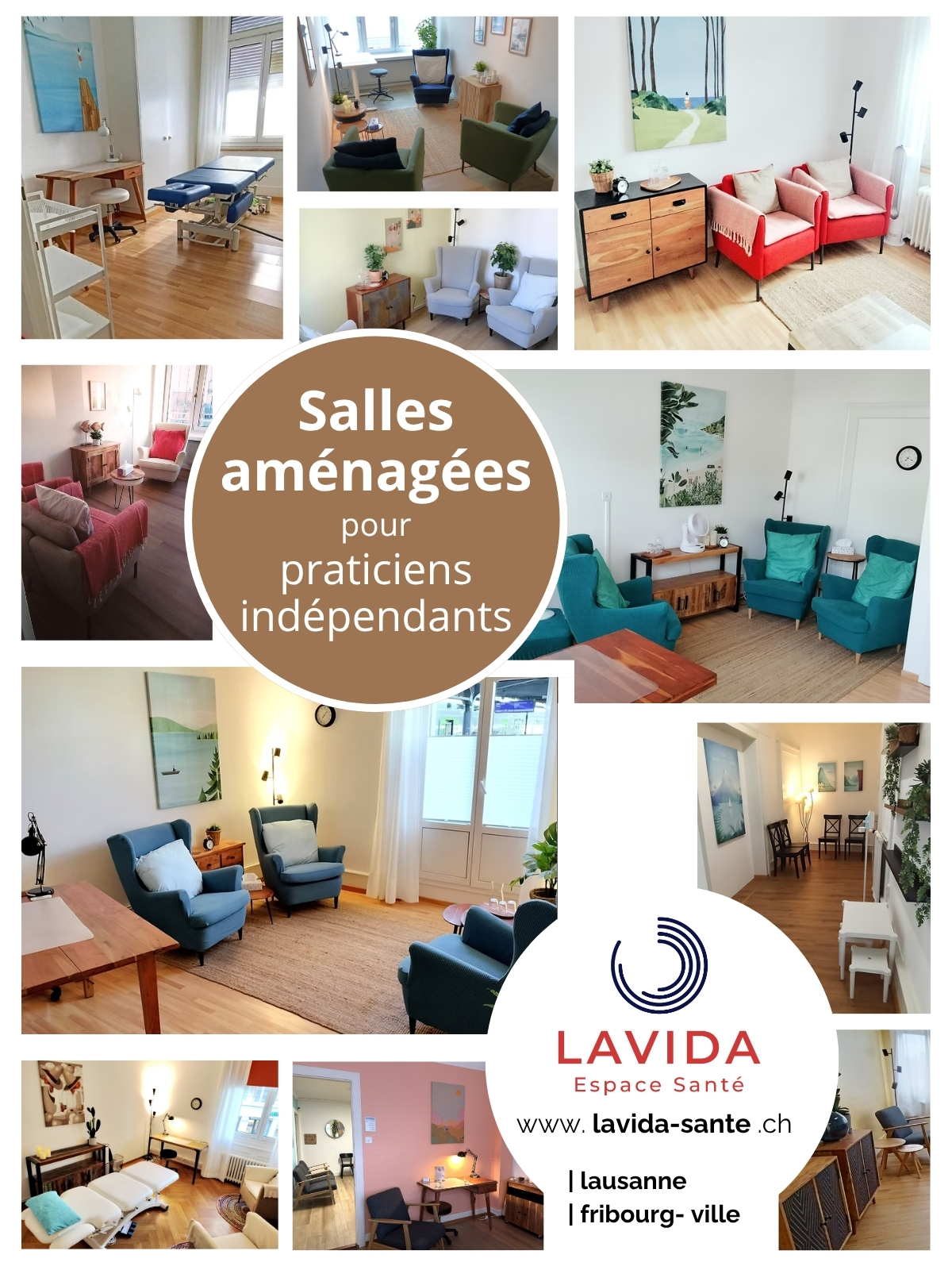Image de 4 salles de consultations déjà aménagées
