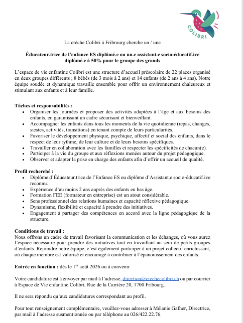 Image de Educateur/trice de l'enfance ou Assistant.e socio-éducatif/tive à 50%