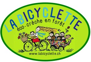 Logo de éco-crèche en forêt La Bicyclette